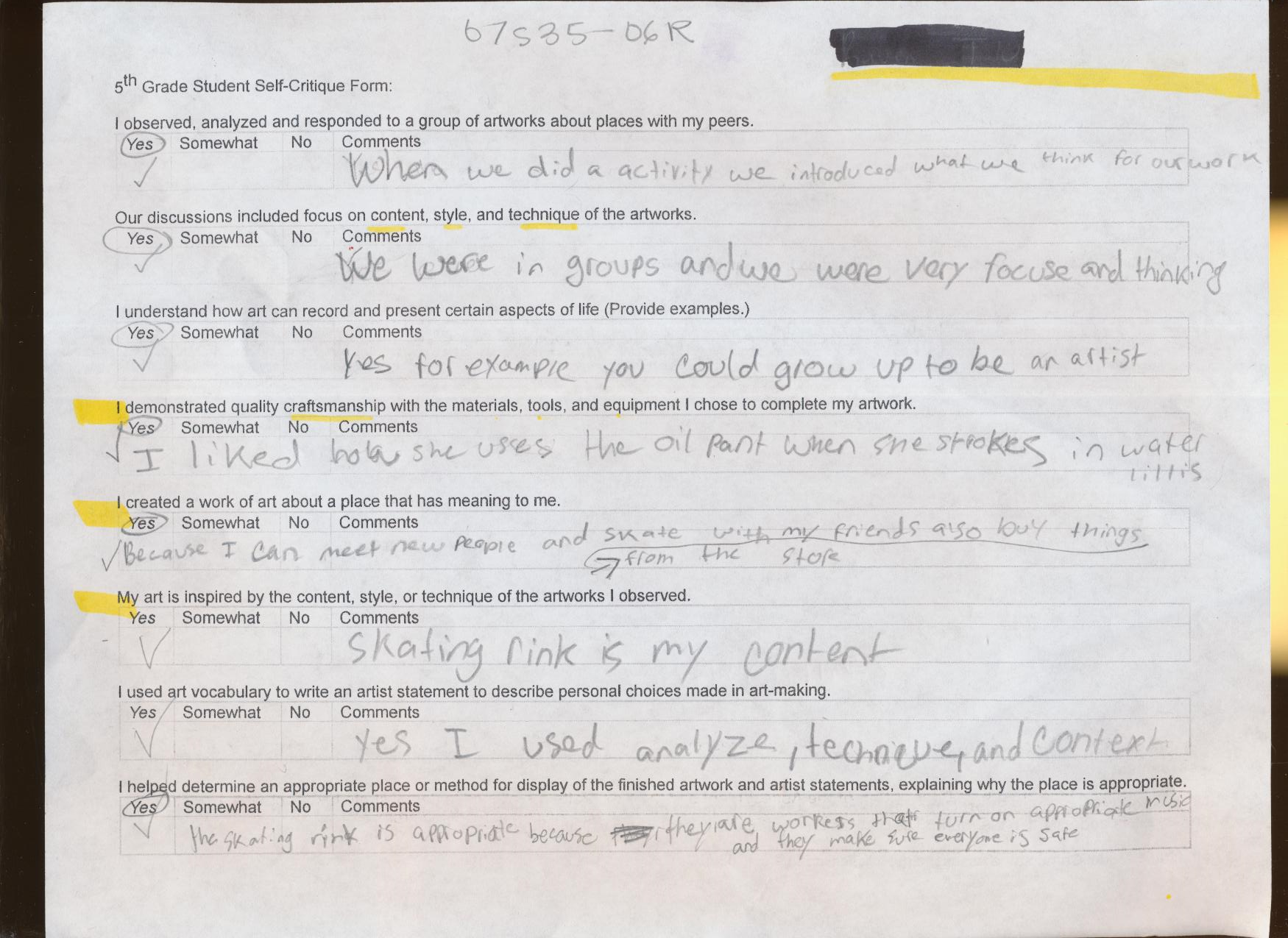 Written Art Critique Example okenata